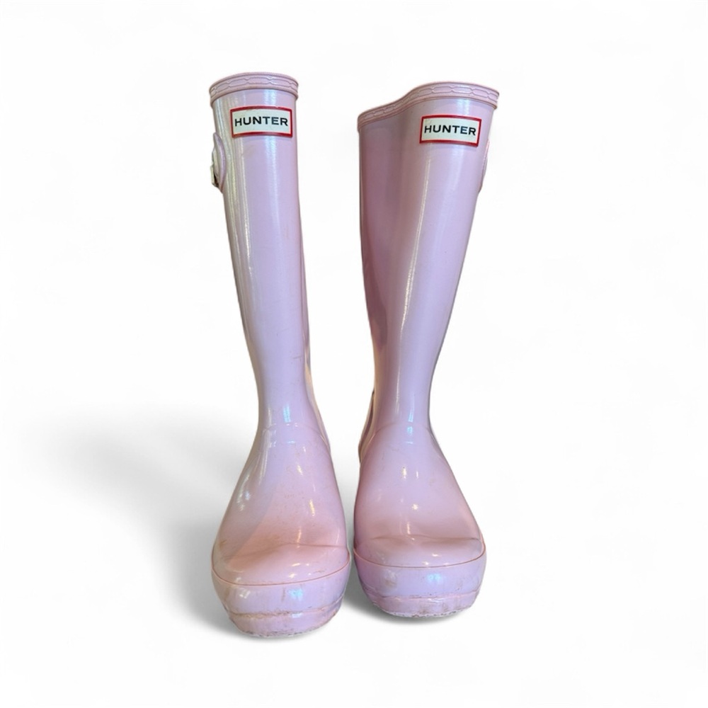 Original Tall Hunter Rubber Rainboots In Pink Good Condition US 5